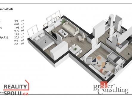 Prodej bytu, 3+1, 65 m²