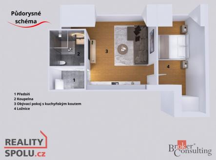 Prodej bytu, 2+kk, 60 m²