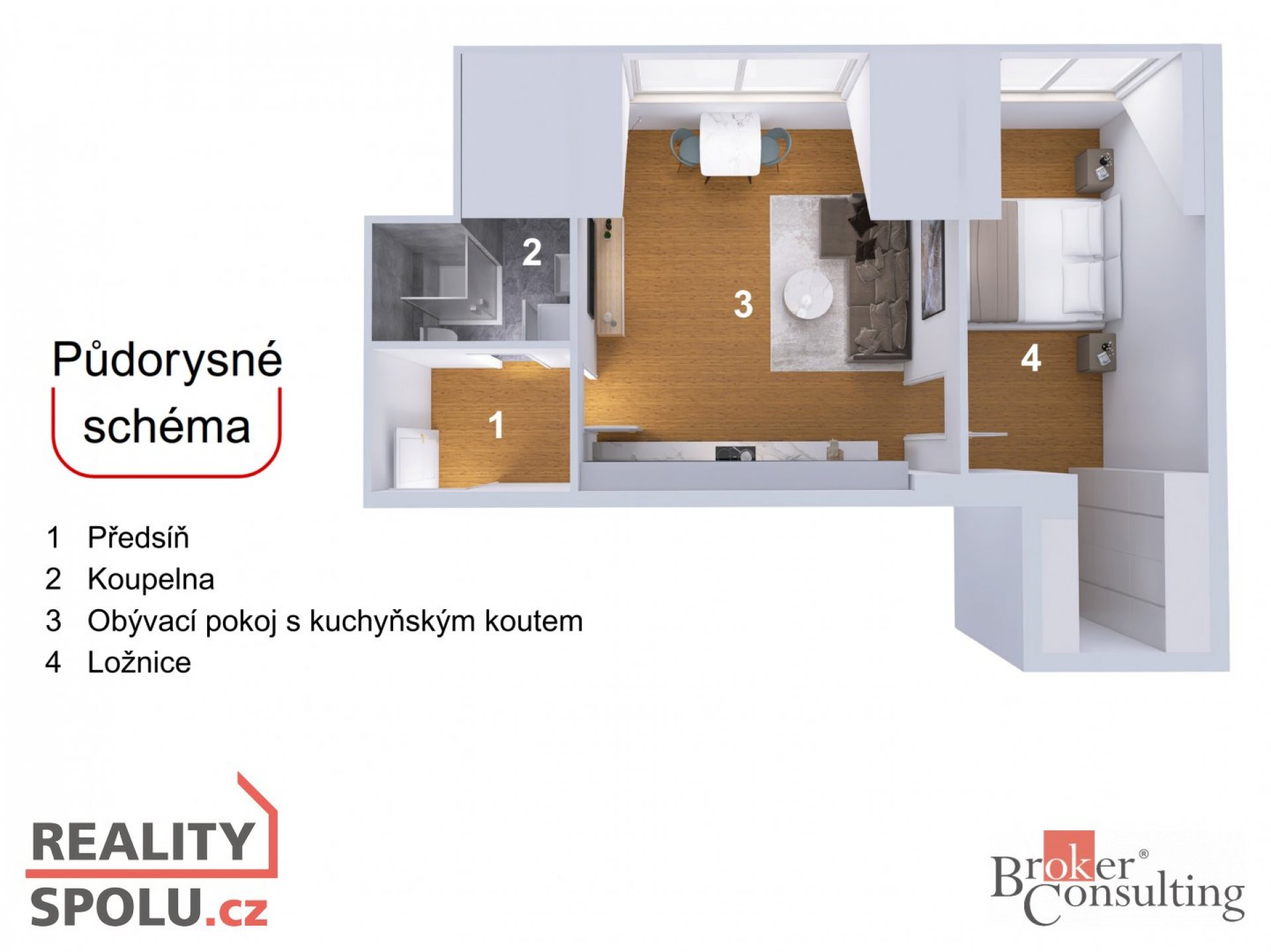 Prodej, byty/2+kk, 60.5 m2, Heydukova 1220/16, Libeň, 18000 Praha 8 [ID 65624]