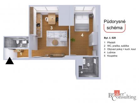 Prodej bytu, 2+kk, 53,4 m²