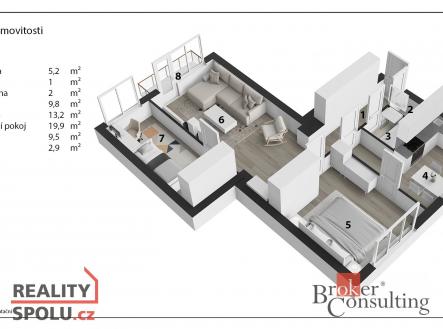 Prodej bytu, 3+1, 66 m²