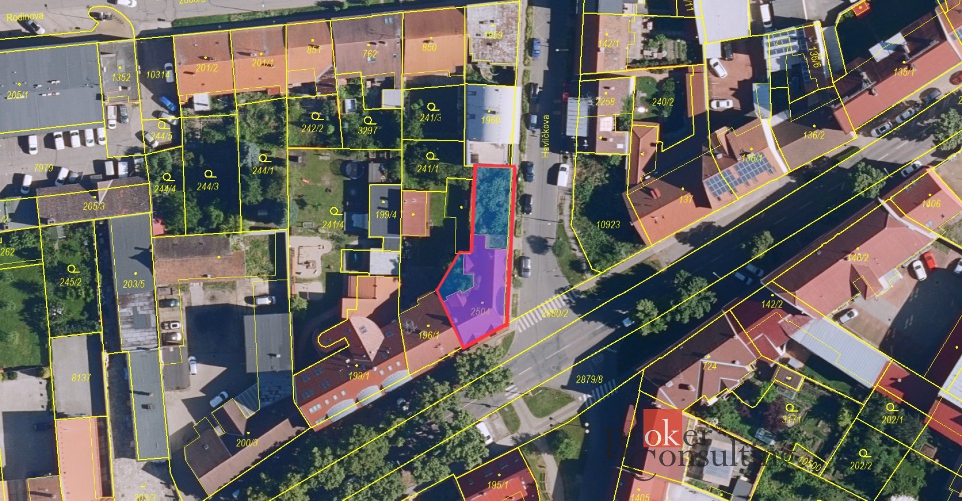 Developerský projekt - Bytový dům s pozemkem k další výstavbě v centru města Hodonín