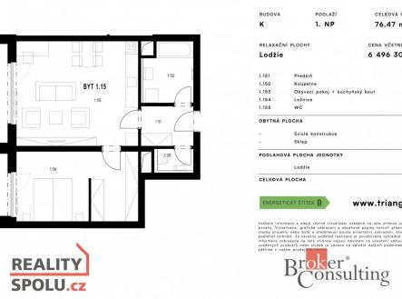Prodej bytu, 2+kk, 76 m²