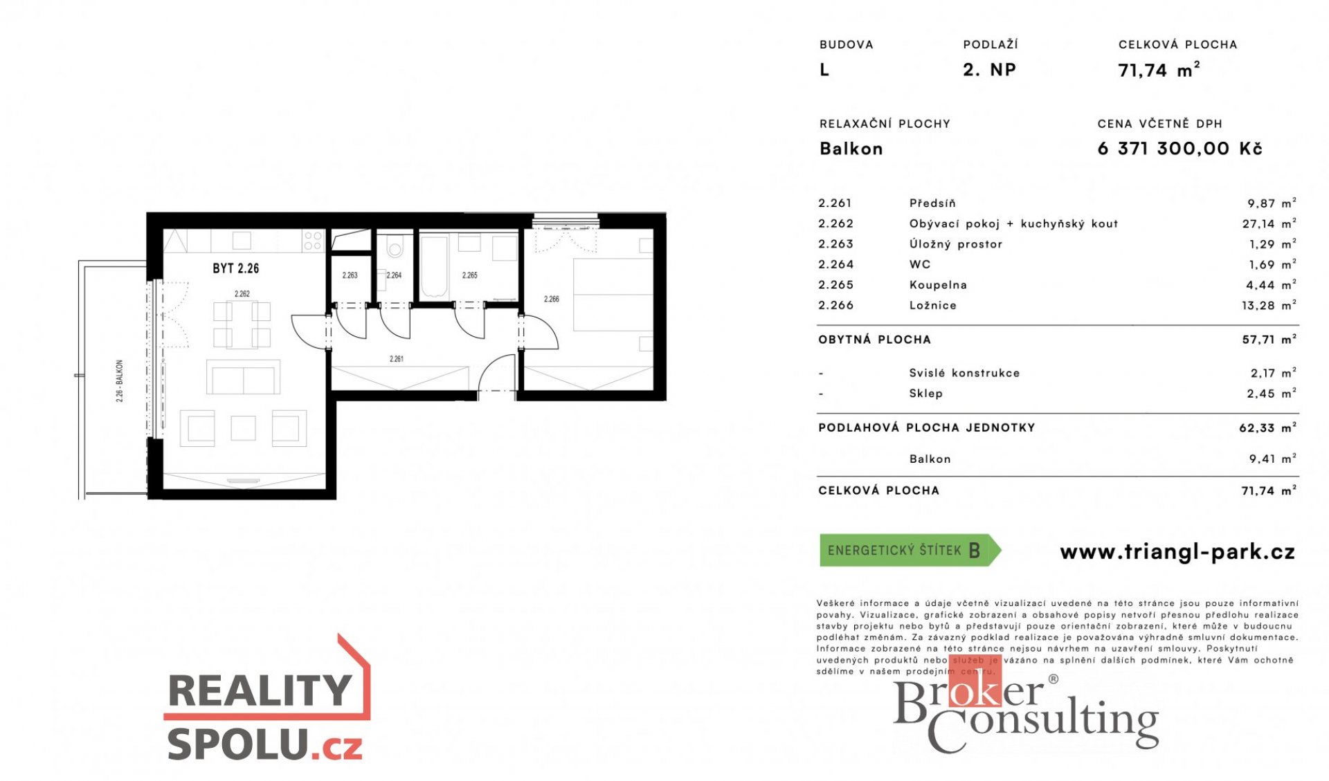 Prodej, byt 2+kk, 71 m2, Plzeň, ul. Měděná
