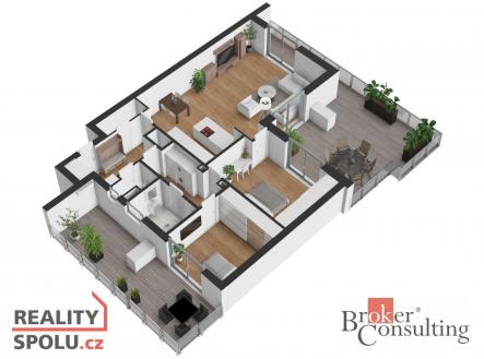 Pronájem bytu, 3+kk, 96 m²