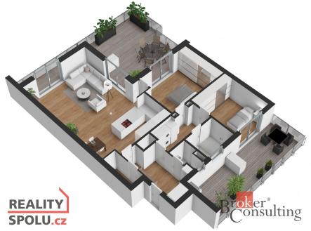 Pronájem bytu, 3+kk, 96 m²