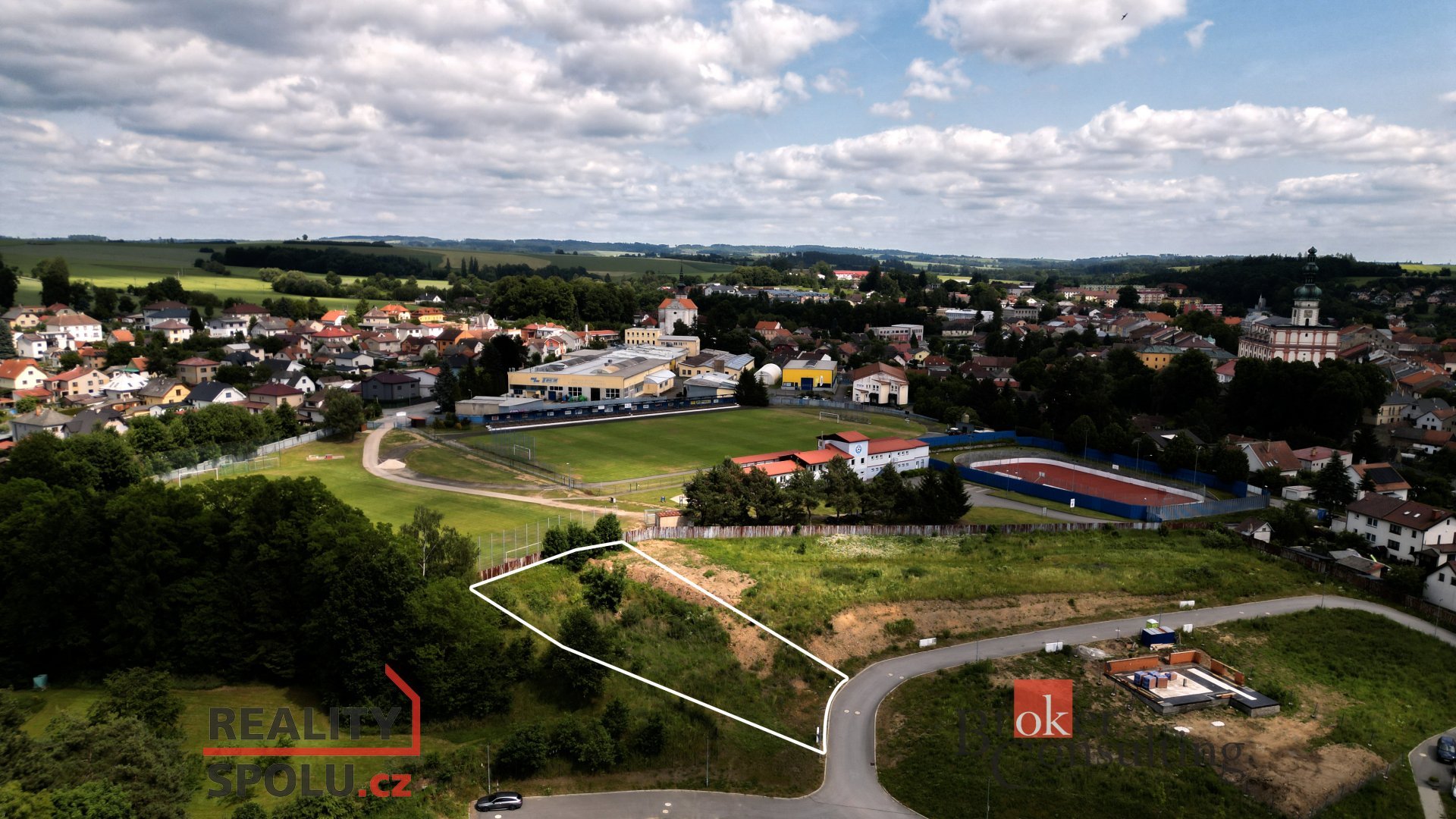 Slunný stavební pozemek Polná u Jihlavy