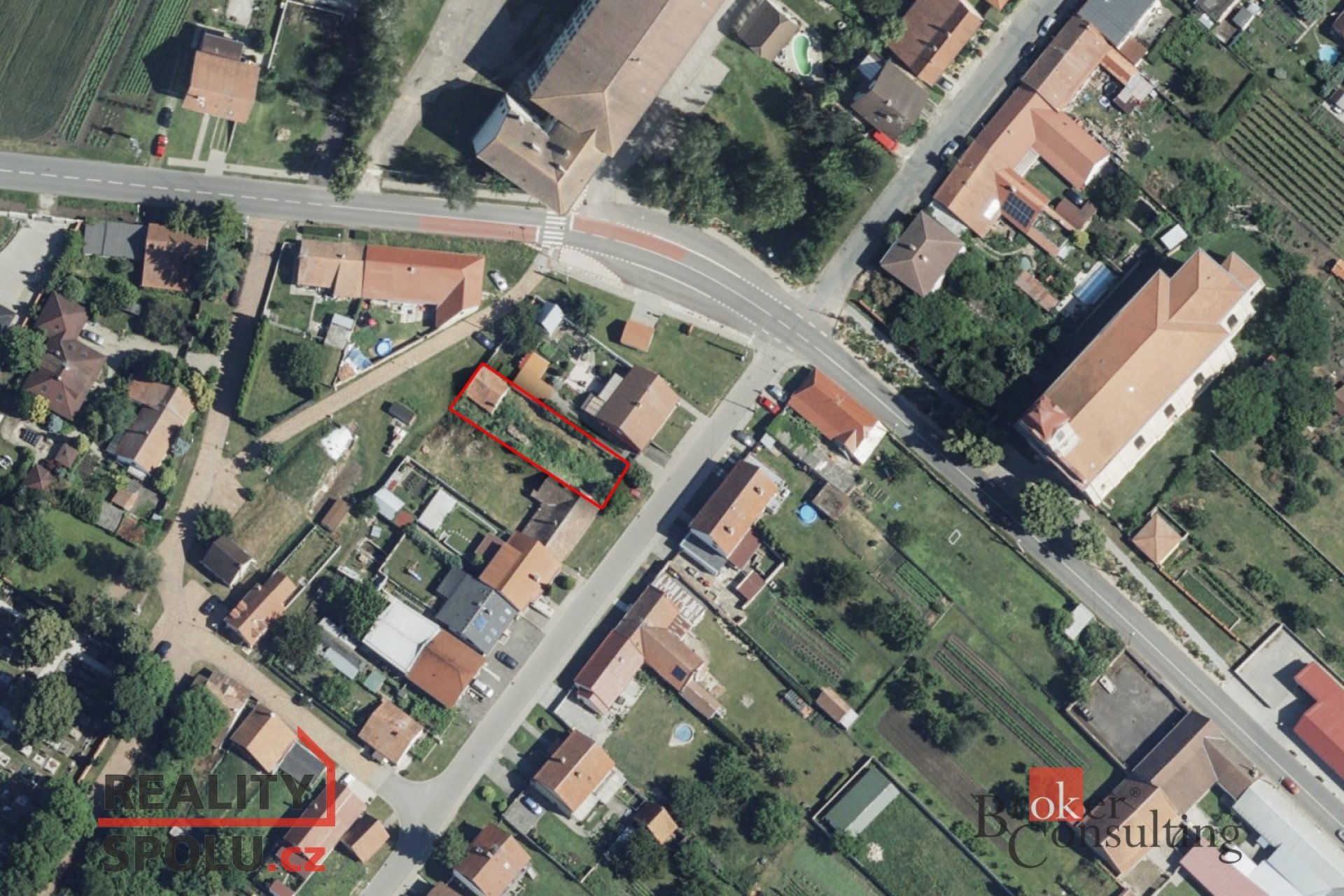 Stevební pozemek v centru Březí u Mikulava