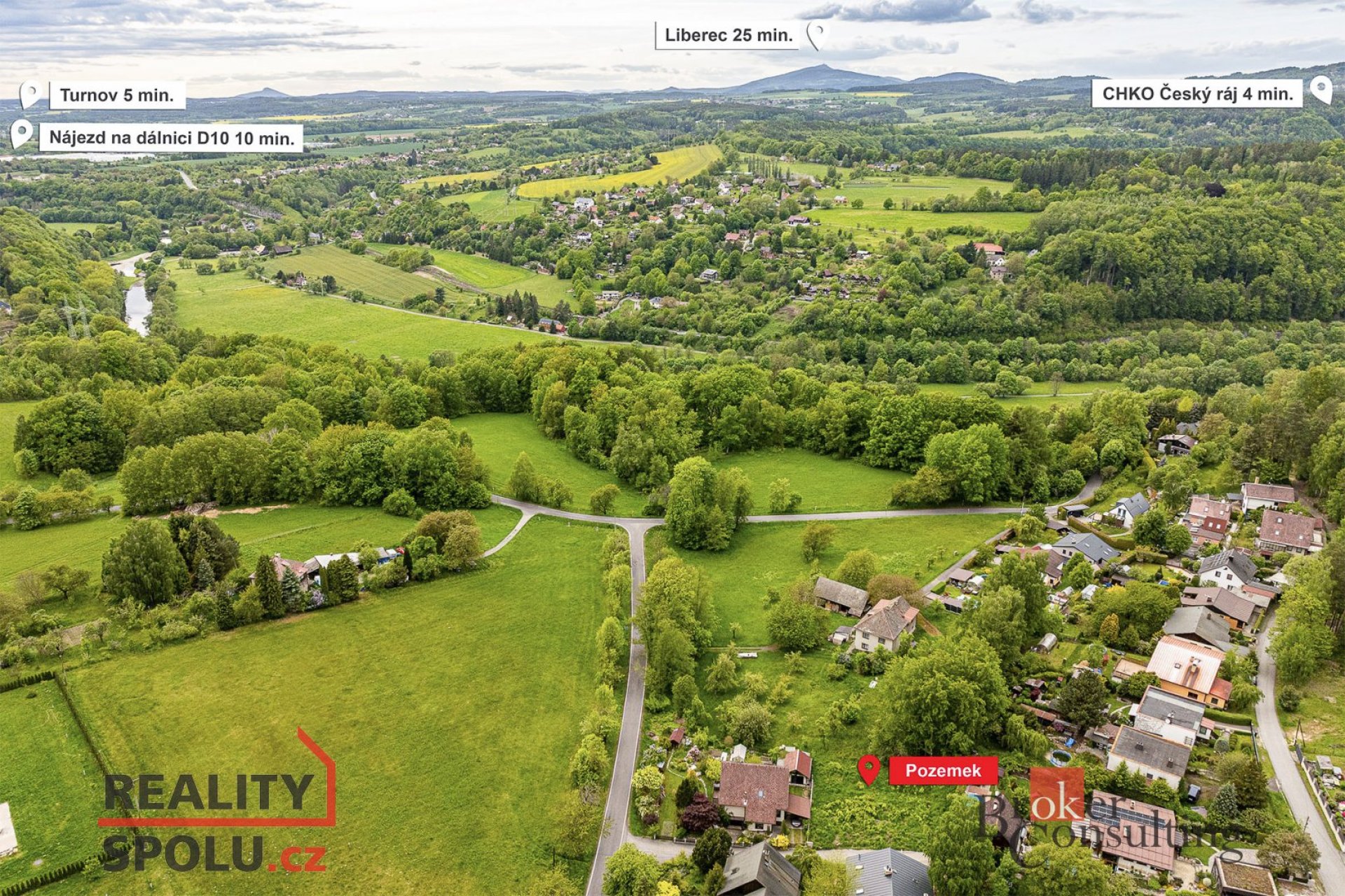 Prodej, pozemky/bydlení, 673 m2, Rohliny , Mírová pod Kozákovem, Semily [ID 71494]