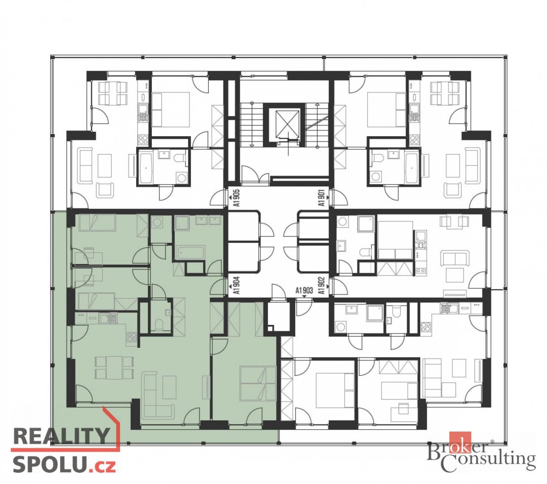Prodej, byty/4+kk, 122.26 m2, Studentská 1693/28, Bolevec, 32300 Plzeň 1 [ID 72409]