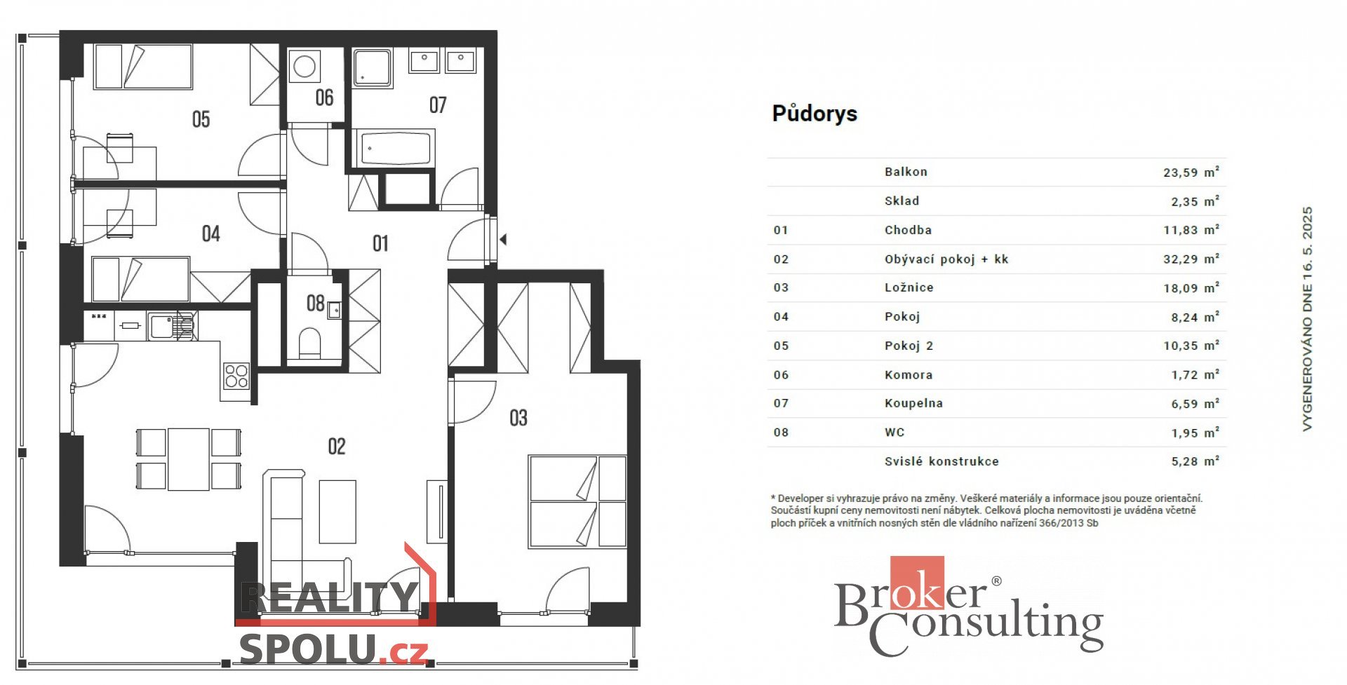 Prodej, byty/4+kk, 122.26 m2, Studentská 1693/28, Bolevec, 32300 Plzeň 1 [ID 72409]