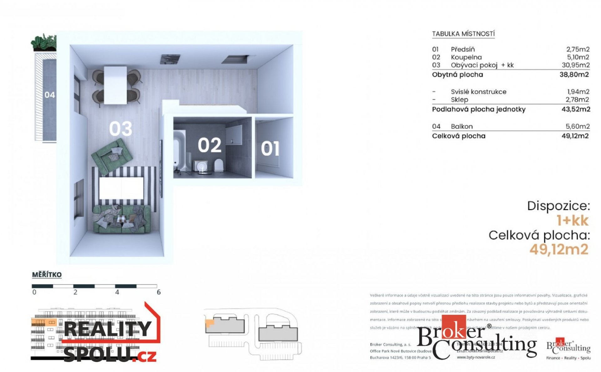 Prodej, byty/1+kk, 39 m2, Svobodova 382, 36225 Nová Role, Karlovy Vary [ID 72417]