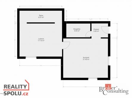 Prodej bytu, 2+kk, 52 m²