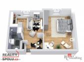 Pronájem bytu, 2+kk, 40 m²