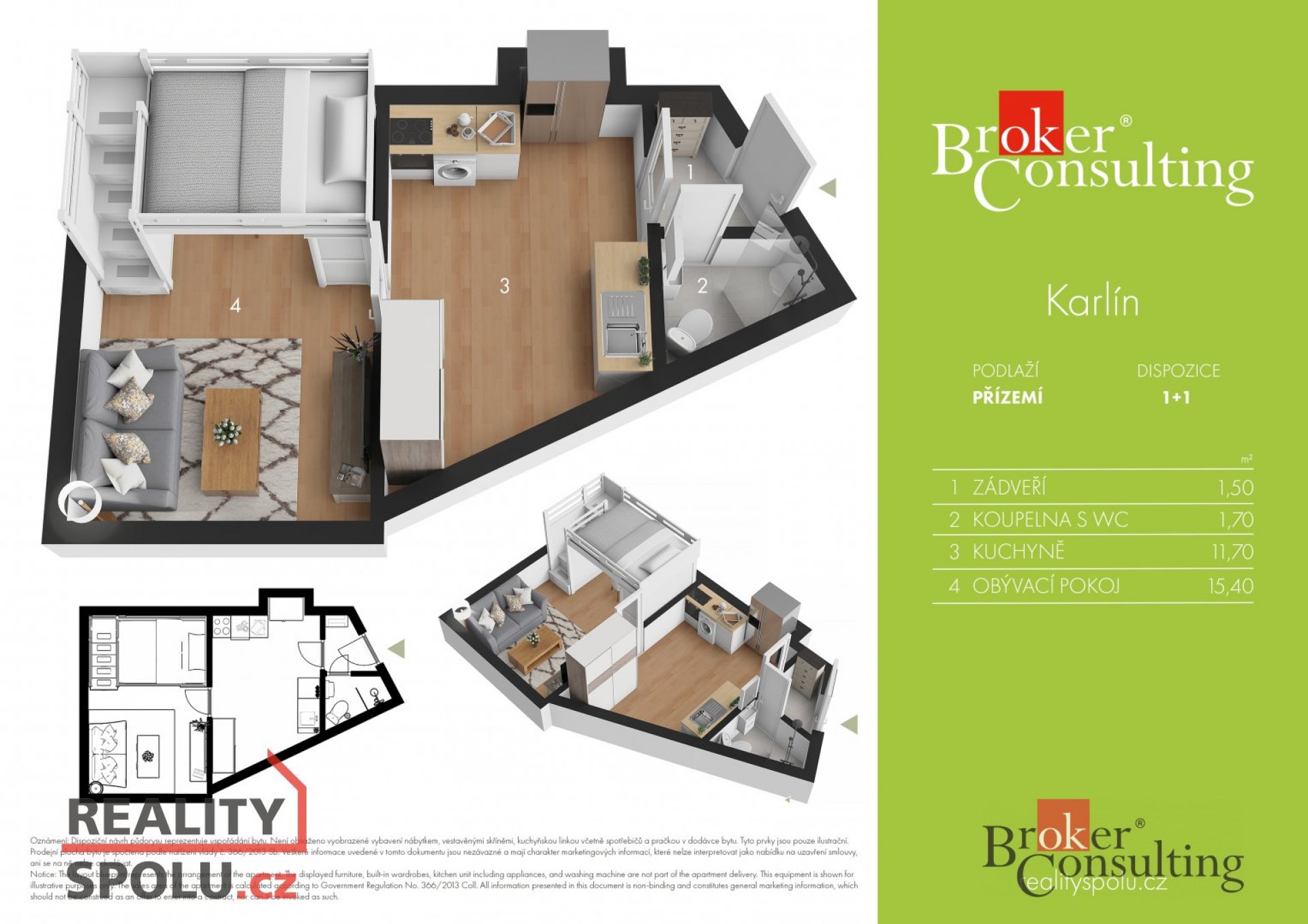Prodej, byty/1+1, 31 m2, Karlín 513/2, 18600 Praha, Hlavní město Praha [ID 72972]
