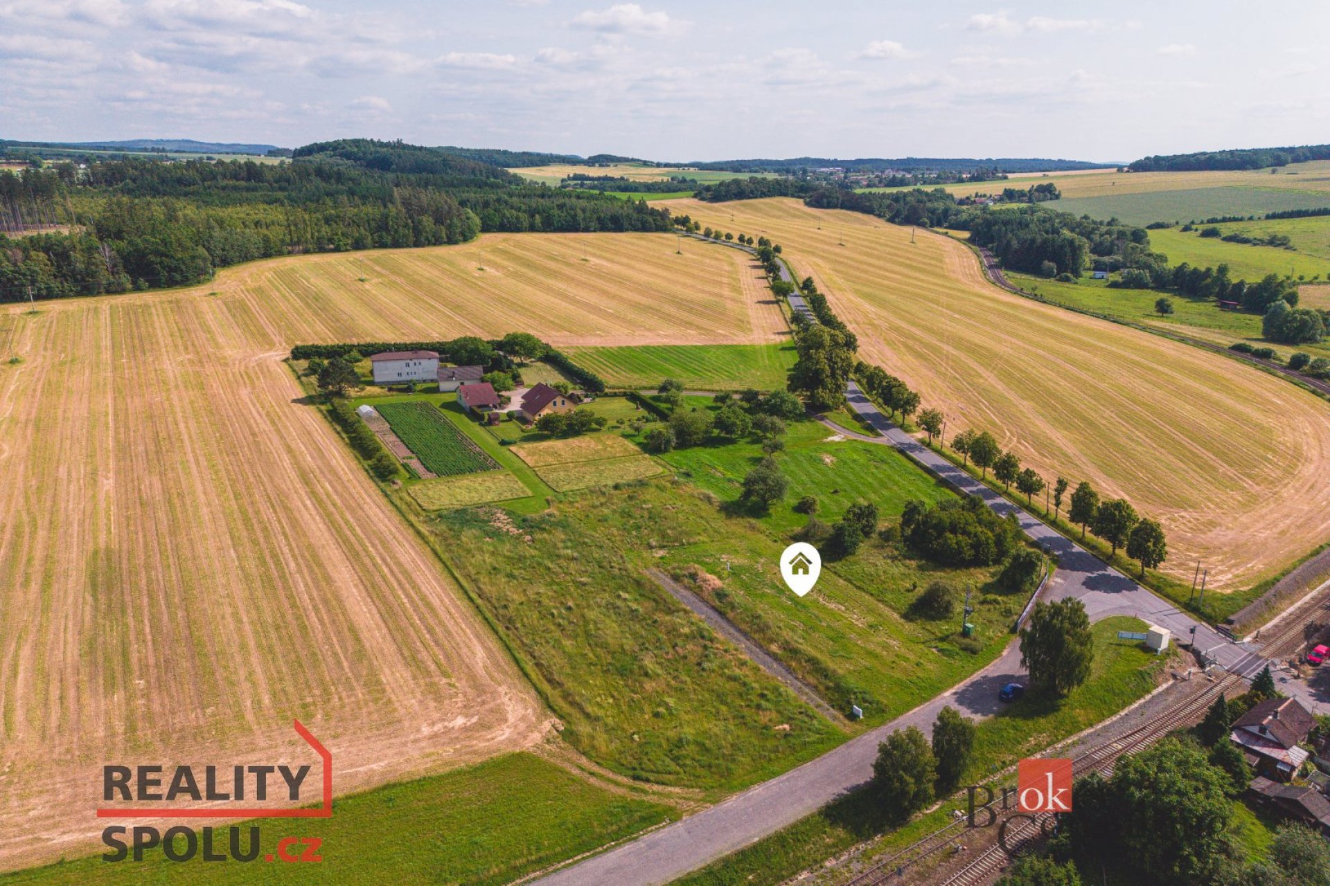 Prodej, pozemky/bydlení, 1479 m2, Příkosická, Mirošov, Rokycany [ID 73461]