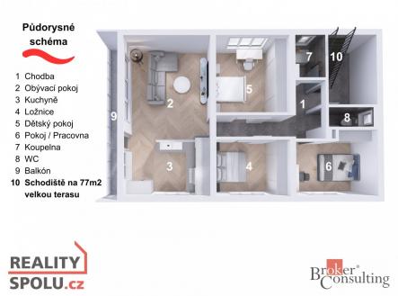 Prodej bytu, 4+1, 91 m²