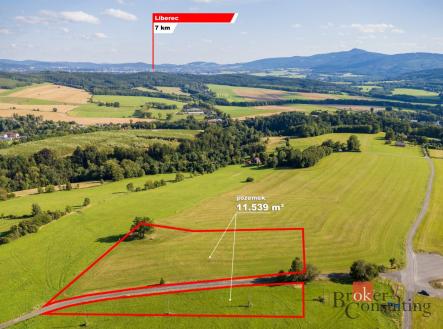 Prodej - pozemek, zemědělská půda, 11 539 m²