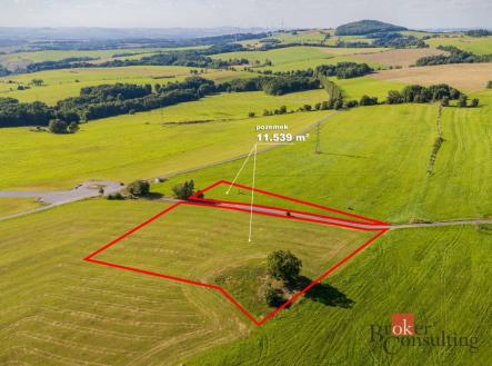 Prodej - pozemek, zemědělská půda, 11 539 m²