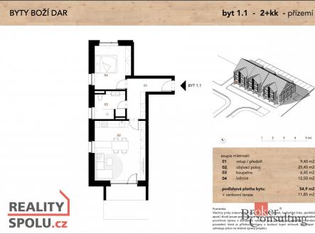 Prodej bytu, 2+kk, 71 m²