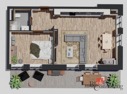 Prodej bytu, 2+kk, 54,19 m²