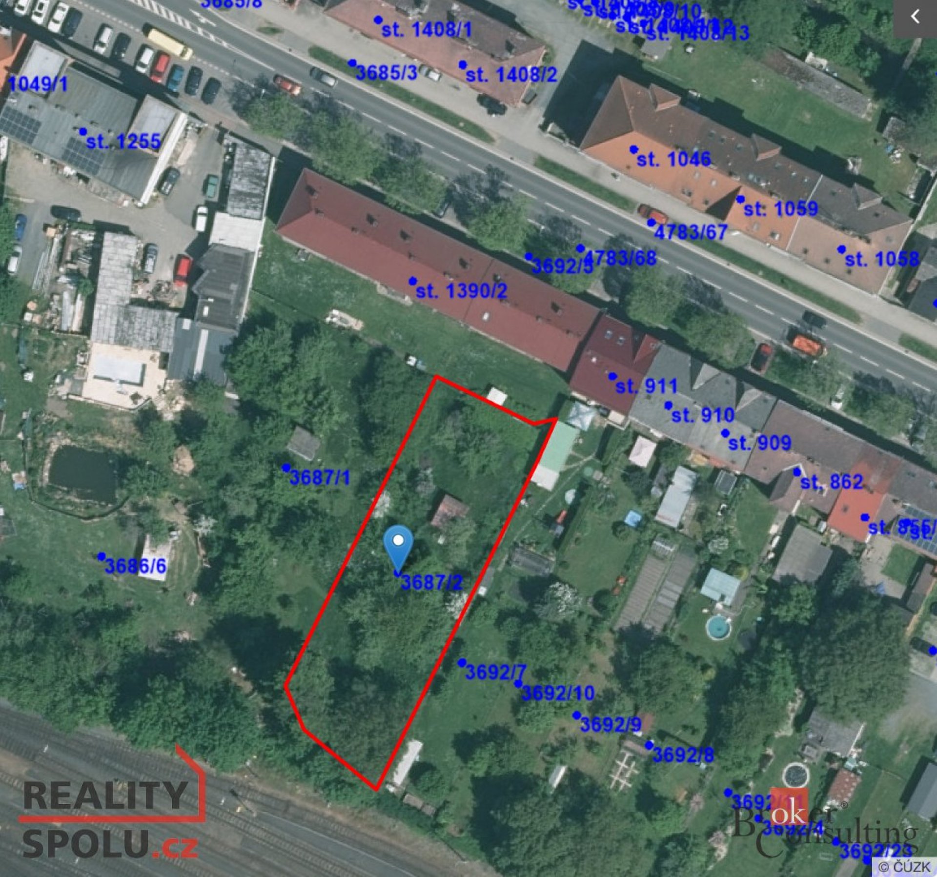 Prodej, pozemky/zahrada, 1178 m2, Masarykova, Město, Domažlice, Domažlice [ID 78070]