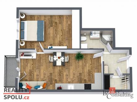 Prodej bytu, 2+kk, 53,2 m²