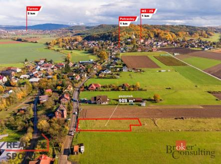 Prodej - pozemek pro bydlení, 908 m²