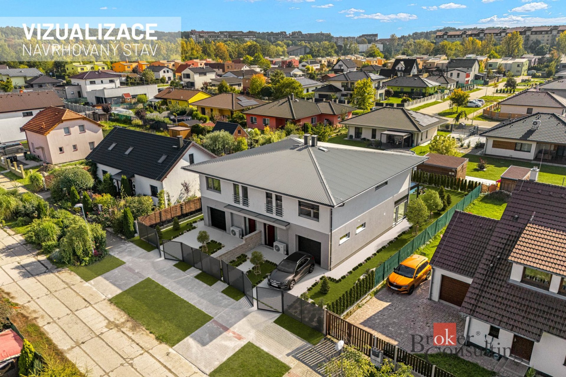 Prodej novostavby rodinného domu/bytu 5+kk, 160m² plochy s garáží, z roku 2026, 30 minut východně od