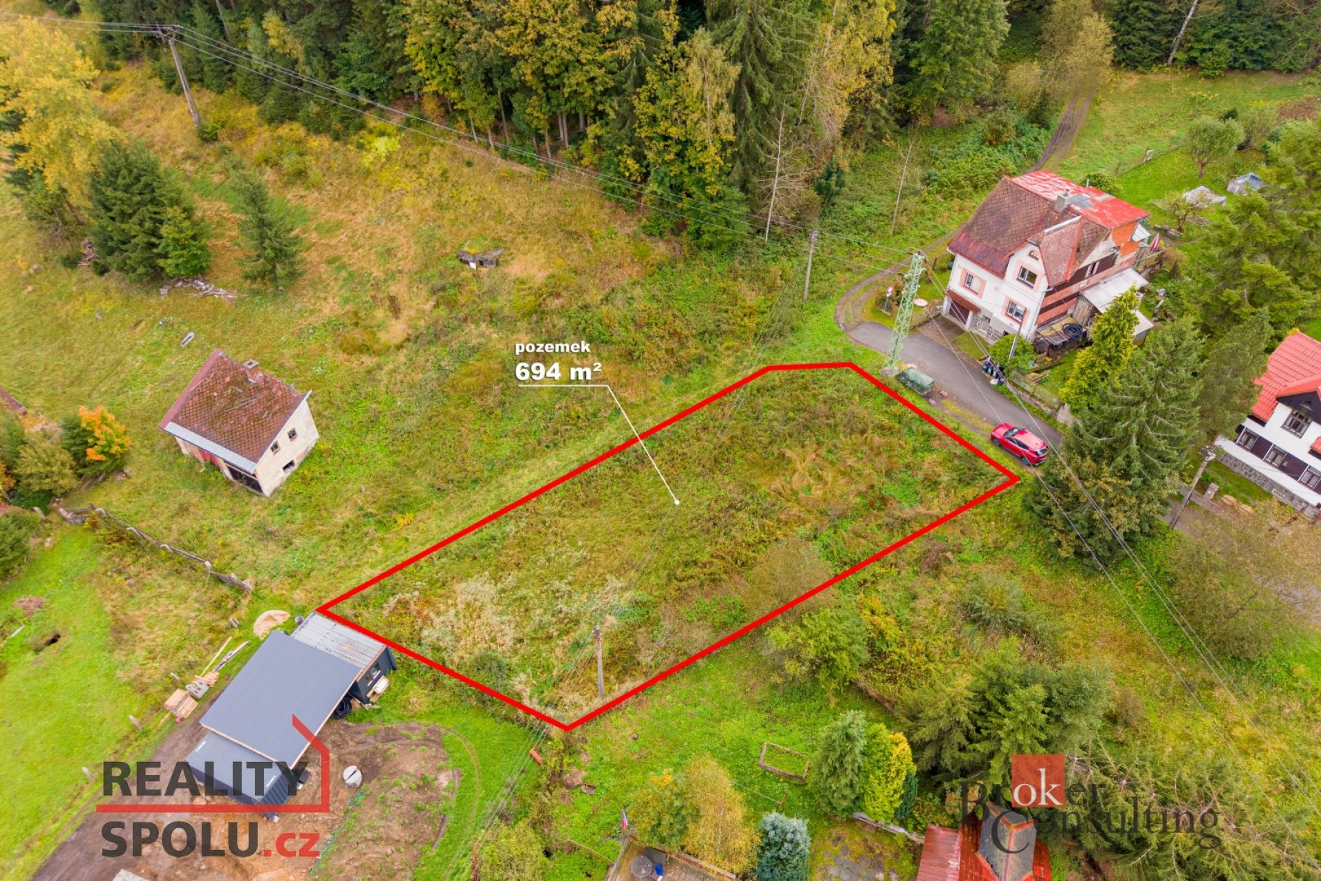 Prodej, pozemky/louka, 694 m2, Údolní 970, 46851 Smržovka, Jablonec nad Nisou [ID 78560]