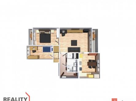 Pronájem bytu, 3+1, 73 m²