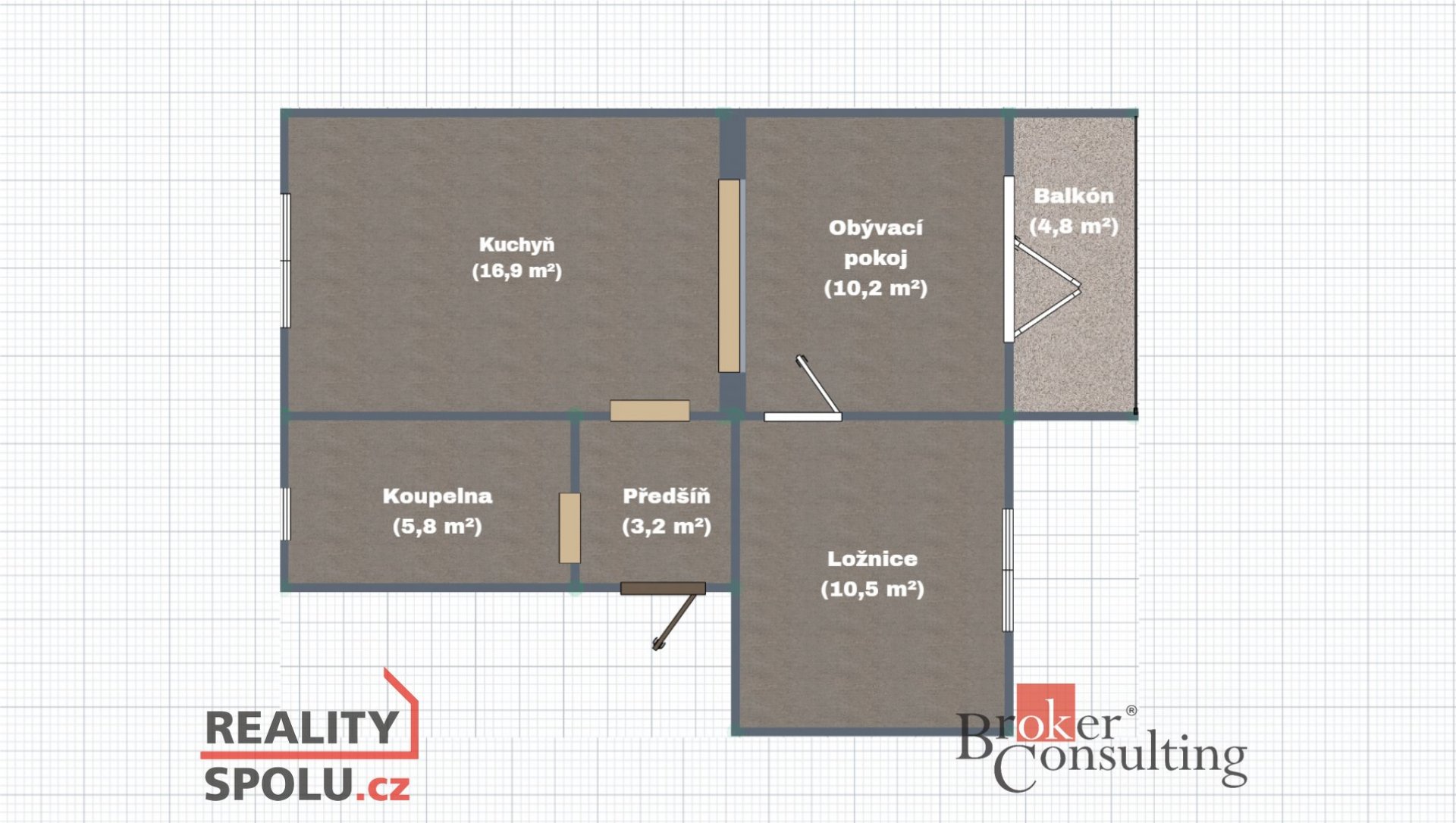 Pronájem, byty/2+1, 65 m2, Školní 123, 53354 Rybitví, Pardubice [ID 78973]