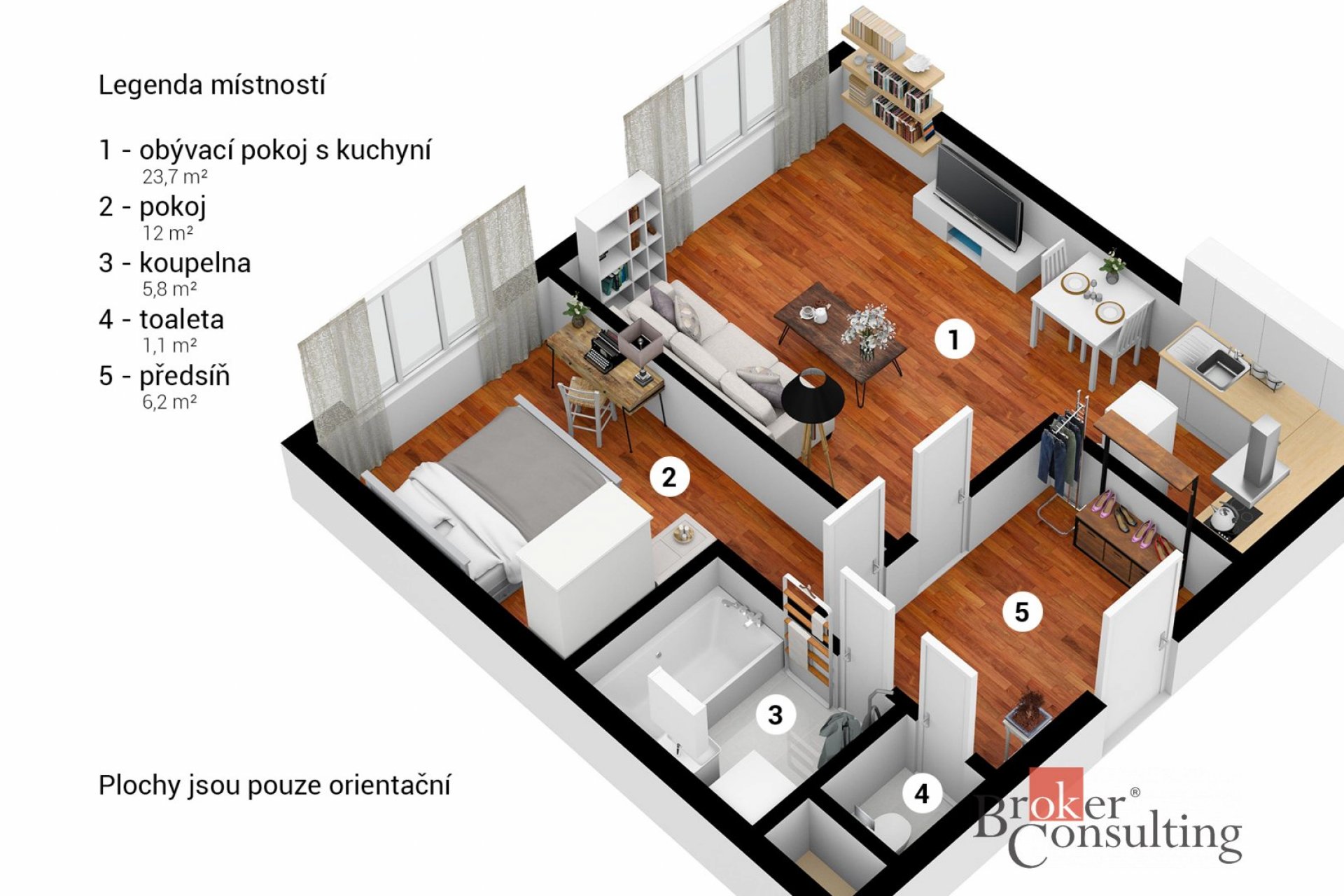 Prodej, byty/2+kk, 54 m2, Popelky Biliánové 534, 26701 Králův Dvůr, Beroun [ID 80091]