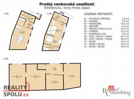 Prodej - zemědělský objekt, 1 059 m²