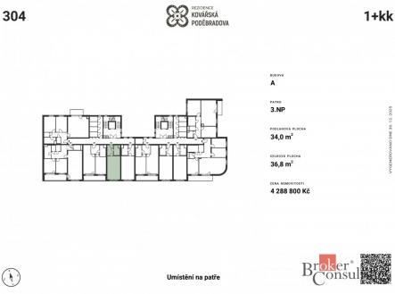 Prodej bytu, 1+kk, 32,57 m²