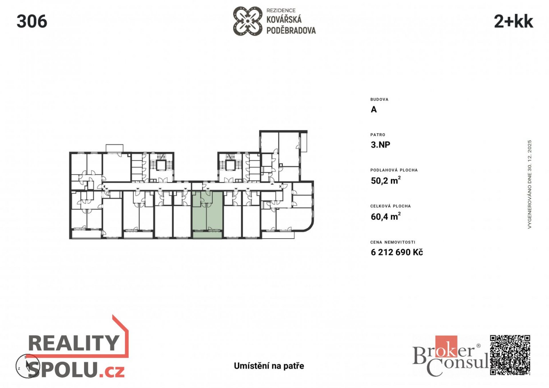 Prodej, byty/2+kk, 47 m2, Kovářská 330/10, Jižní Předměstí, 30100 Plzeň 3 [ID 80548]
