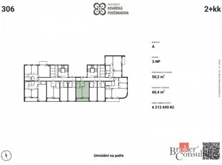Prodej bytu, 2+kk, 50 m²