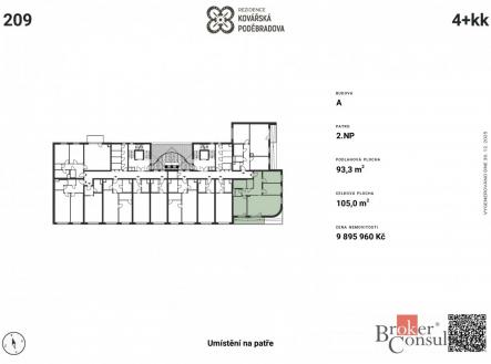 Prodej bytu, 4+kk, 88,52 m²