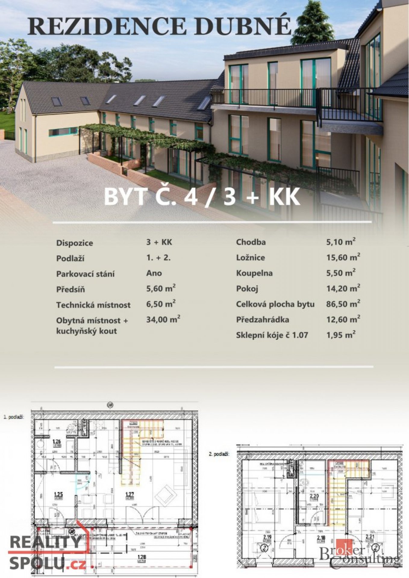 Prodej, byty/3+kk, 90 m2, 37384 Dubné, České Budějovice [ID 80644]