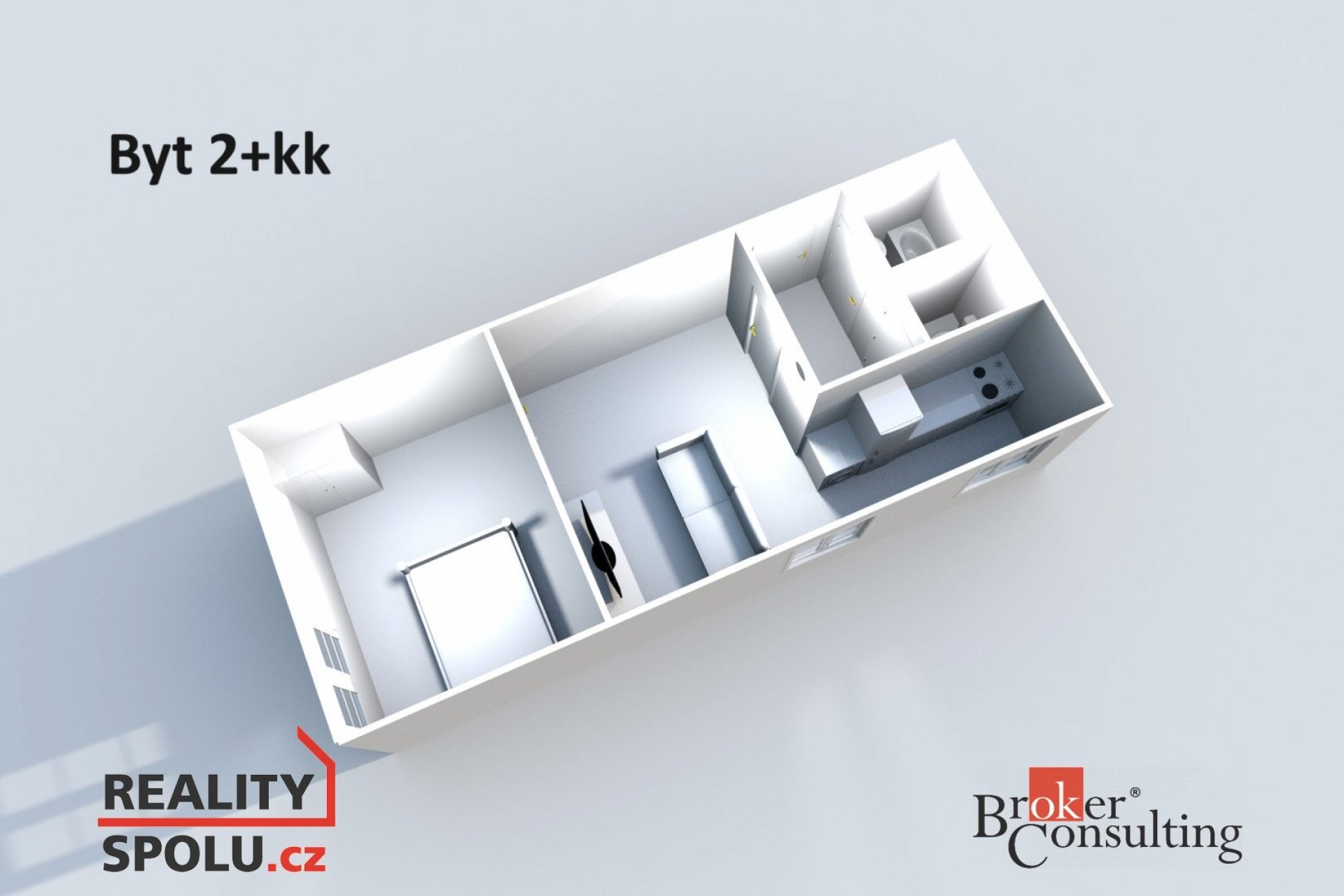 Pronájem, byty/2+kk, 41 m2, Krnovská 2816/78, Předměstí, 74601 Opava, Opava [ID 80857]