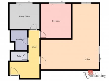 Pronájem bytu, 3+kk, 76 m²