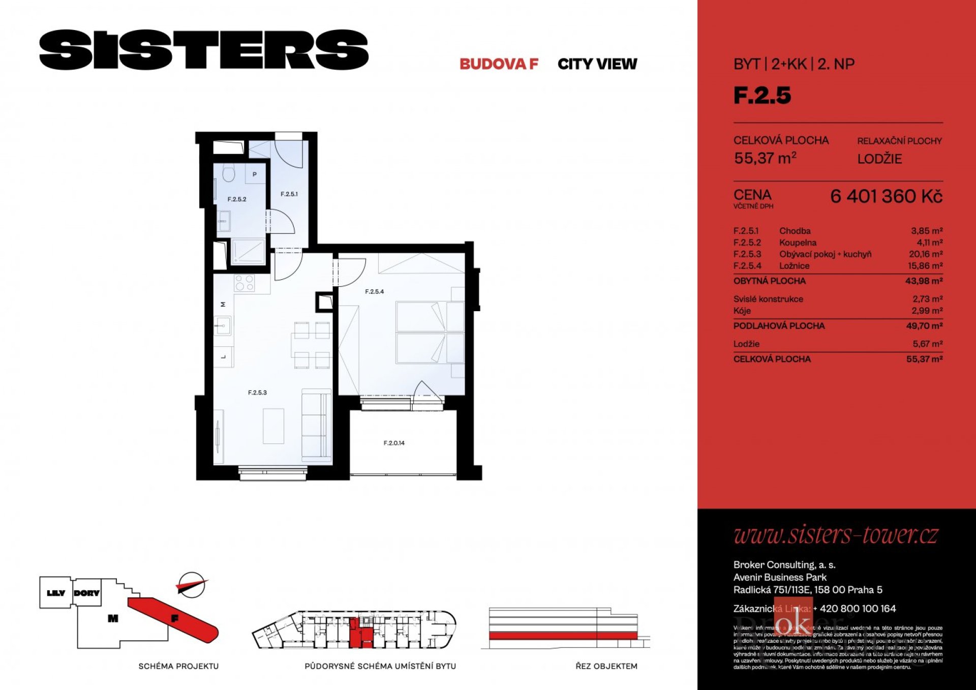 Prodej, byt 2+kk, 55 m2, Plzeň, náměstí Českých bratří 2476/10