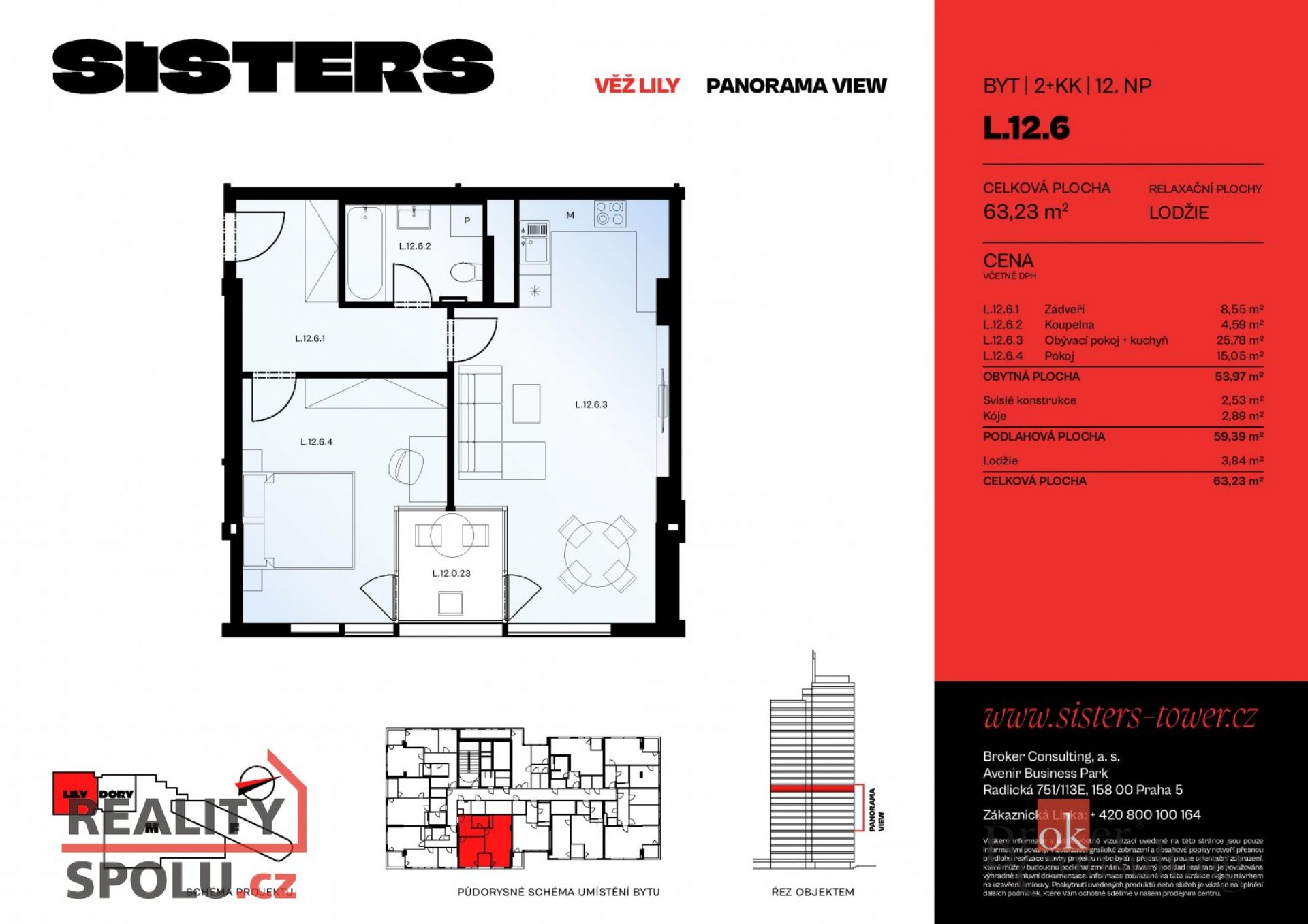 Prodej, byty/2+kk, 63.23 m2, náměstí Českých bratří 2476/10, Jižní Předměstí, 30100 Plzeň 3 [ID 8114