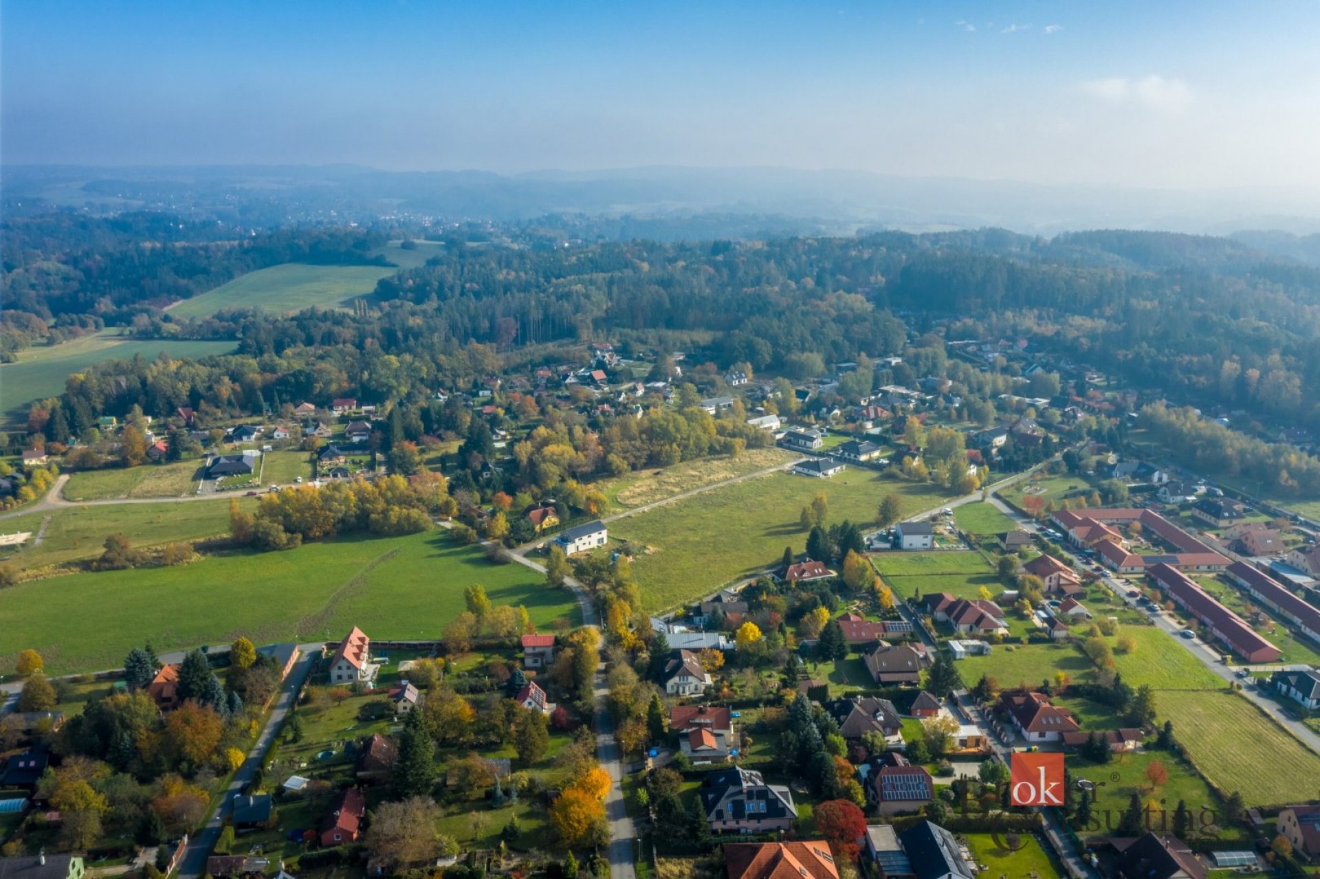 Prodej stavebního pozemku 1225 m2, Kunice -  Velké Popovice, P - V