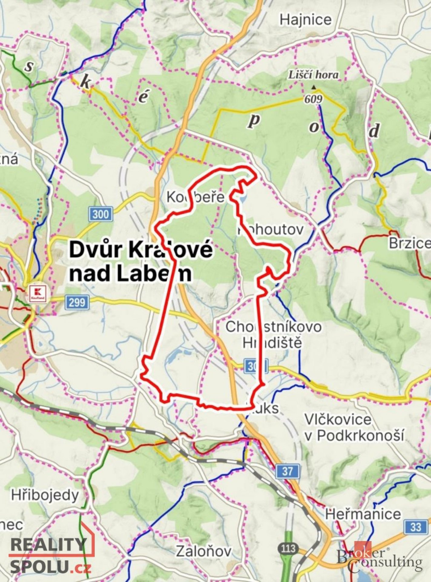 Prodej, pozemky/bydlení, 1000 m2, Choustníkovo Hradiště , Trutnov [ID 81216]