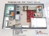 Pronájem bytu, 1+kk, 31 m²