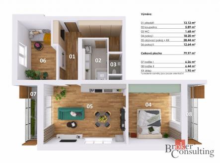 Prodej bytu, 3+kk, 80 m²