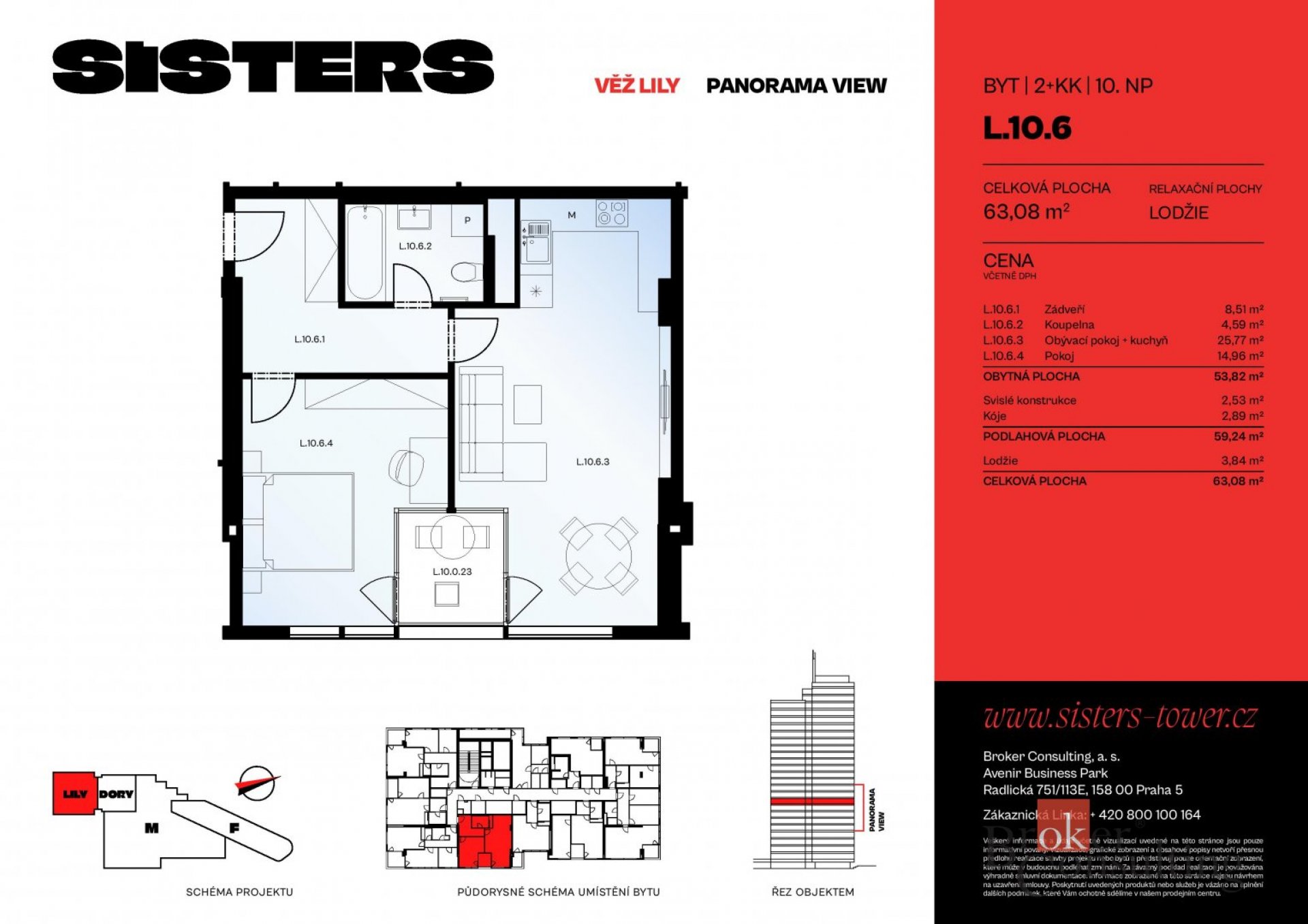 Prodej, byty/2+kk, 63.08 m2, náměstí Českých bratří 2476/10, Jižní Předměstí, 30100 Plzeň 3 [ID 8368