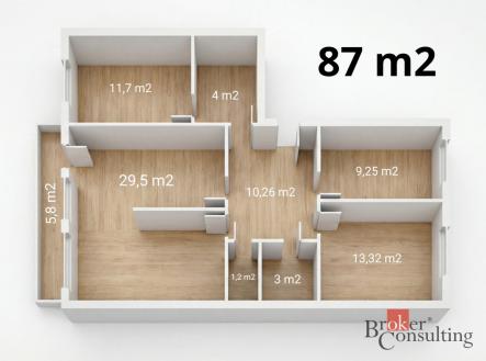 Prodej bytu, 4+kk, 86 m²