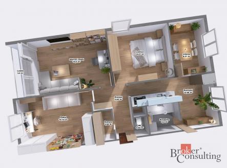 Prodej bytu, 4+1, 89 m²